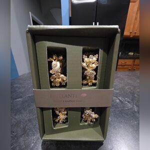 Brillante Gold Napkin Rings Set of 4